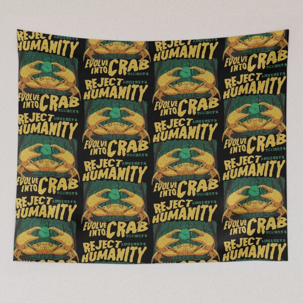 Item preview, Reject Humanity Evolve into Crab Japanese Vintage designed and sold by jakaun.