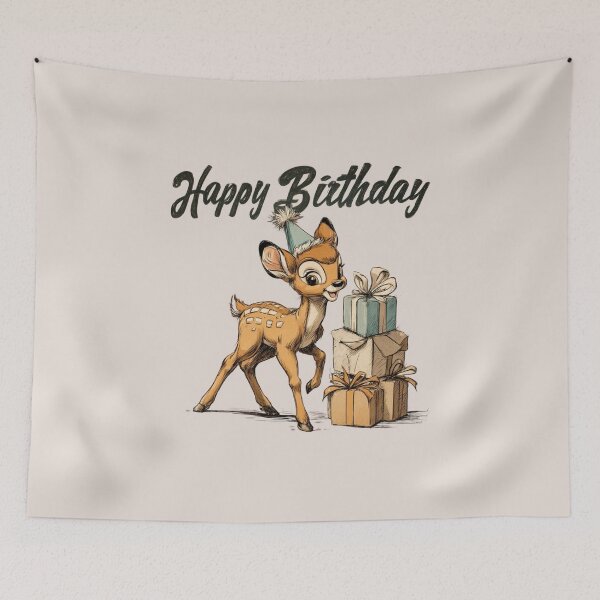 Item preview, Happy Birthday (Vintage Fawn) designed and sold by toriodesigns.