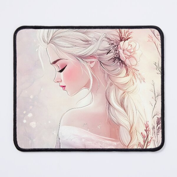 Item preview, Princess in Frosty Pink Winter Wonderland Forest – Fairytale Wall Art designed and sold by ChuChiDesign.