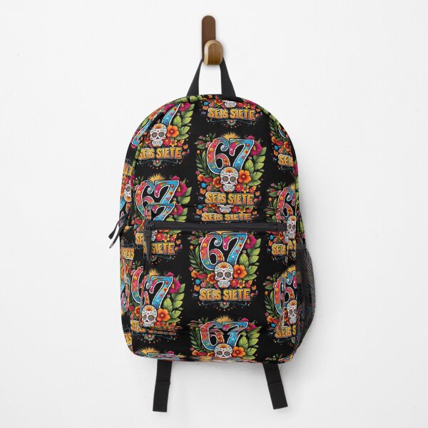 Item preview, 67 Seis Siete Colorful Mexican Meme Folk Art Design designed and sold by SheilaAnjelica.