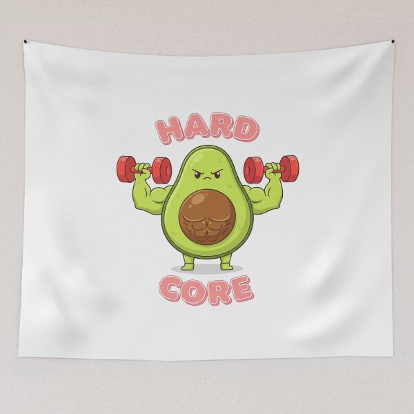 Item preview, Hard Core Avocado New Year Workout Humor designed and sold by chattsuede.