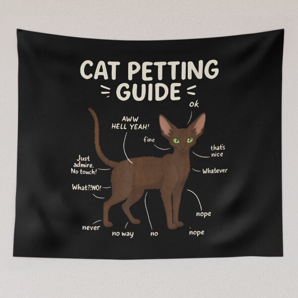 Item preview, Devon Rex Cat Petting Guide Funny Cat Lover designed and sold by VivanLaurel.