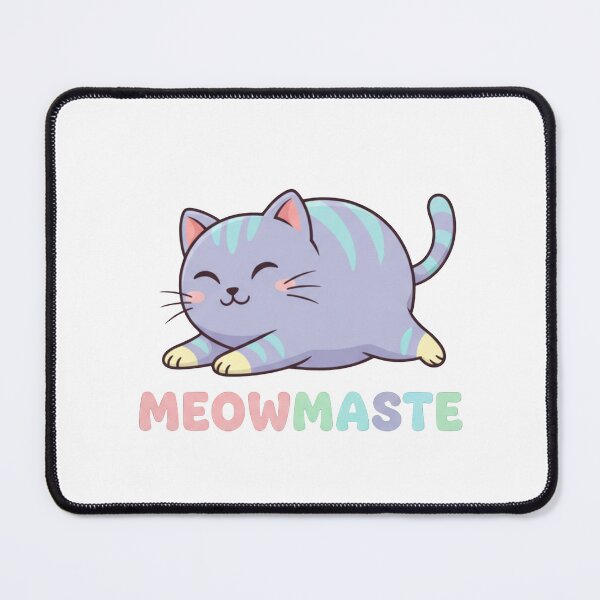 Item preview, Meowmaste New Year Stretching Cat Yoga Pun designed and sold by chattsuede.
