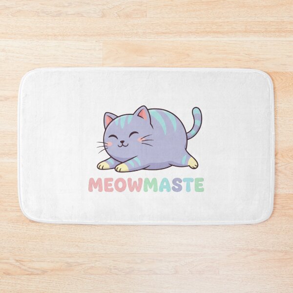 Item preview, Meowmaste New Year Stretching Cat Yoga Pun designed and sold by chattsuede.