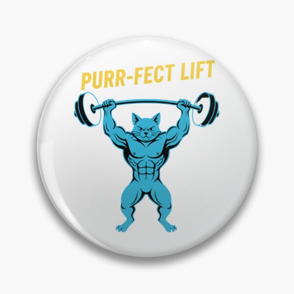 Item preview, Purrfect Lift Muscular Cat Gym Humor designed and sold by chattsuede.