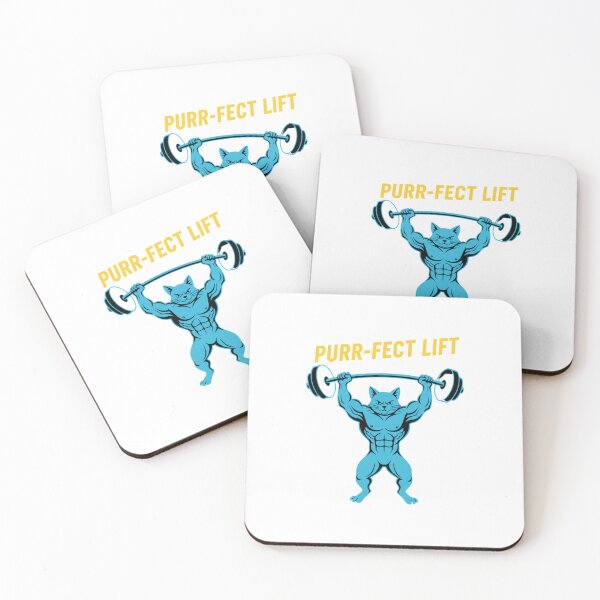 Item preview, Purrfect Lift Muscular Cat Gym Humor designed and sold by chattsuede.