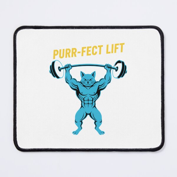 Item preview, Purrfect Lift Muscular Cat Gym Humor designed and sold by chattsuede.