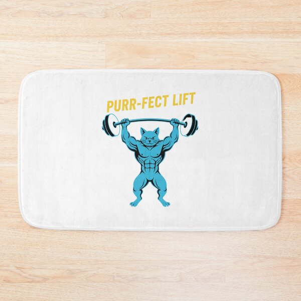 Item preview, Purrfect Lift Muscular Cat Gym Humor designed and sold by chattsuede.