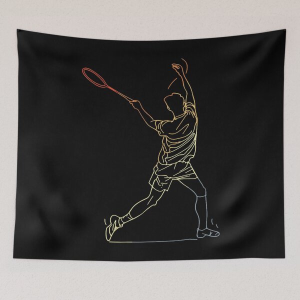 Item preview, Badminton Linie Art Indoor Sports designed and sold by SheilaAnjelica.