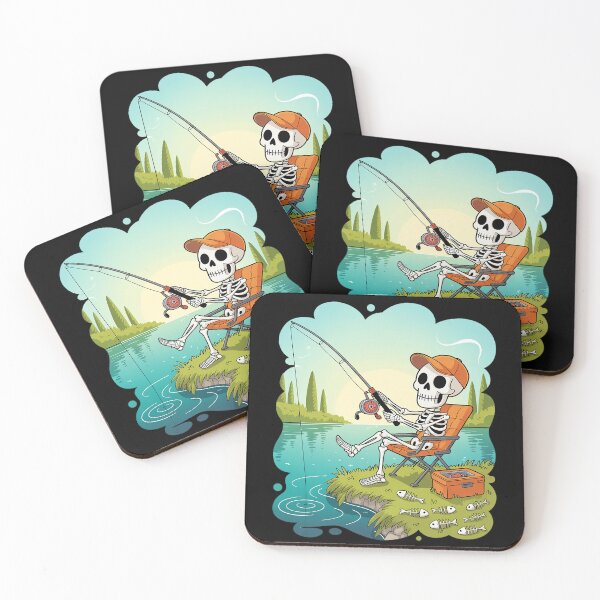 Item preview, Funny Skeleton Fishing Halloween designed and sold by Sandrhaus.