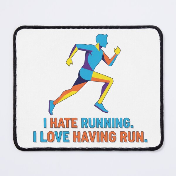 Item preview, I Hate Running I Love Having Run Funny Pop Art Runner designed and sold by chattsuede.
