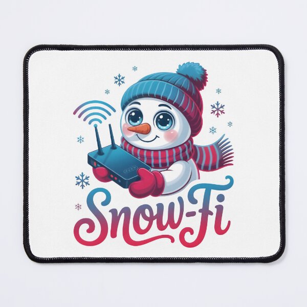Item preview, Cute Snow-Fi Snowman – Funny Winter WiFi Pun Christmas Design designed and sold by SoftyDesigns.