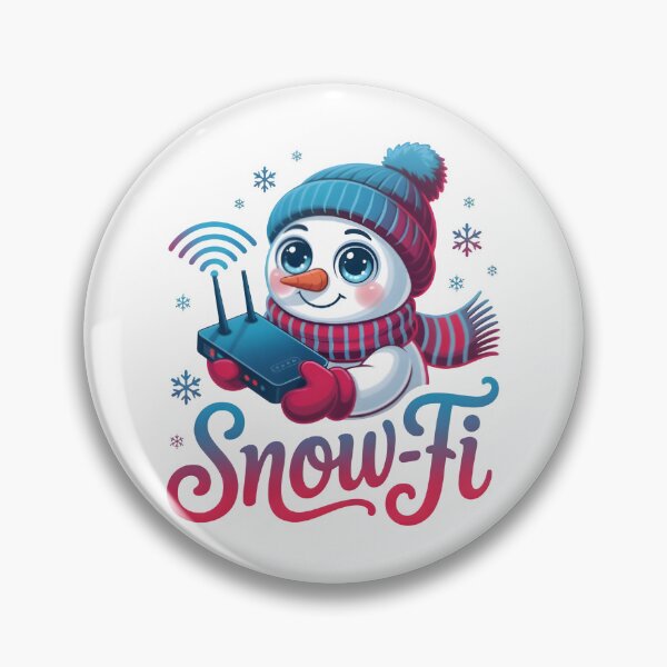Item preview, Cute Snow-Fi Snowman – Funny Winter WiFi Pun Christmas Design designed and sold by SoftyDesigns.