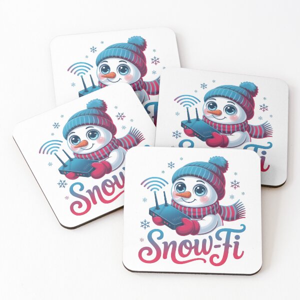 Item preview, Cute Snow-Fi Snowman – Funny Winter WiFi Pun Christmas Design designed and sold by SoftyDesigns.