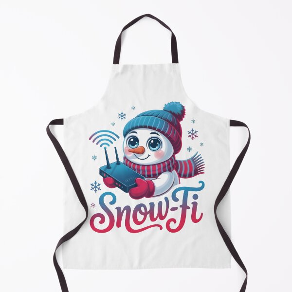 Item preview, Cute Snow-Fi Snowman – Funny Winter WiFi Pun Christmas Design designed and sold by SoftyDesigns.