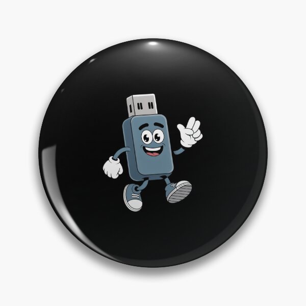 Item preview, Funny USB Face with Shoes for Tech Lovers designed and sold by Sandrhaus.