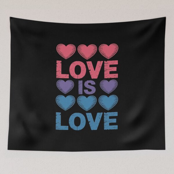 Item preview, Bisexual Hearts Love is Love LGBT Pride designed and sold by SIGORDESIGN.