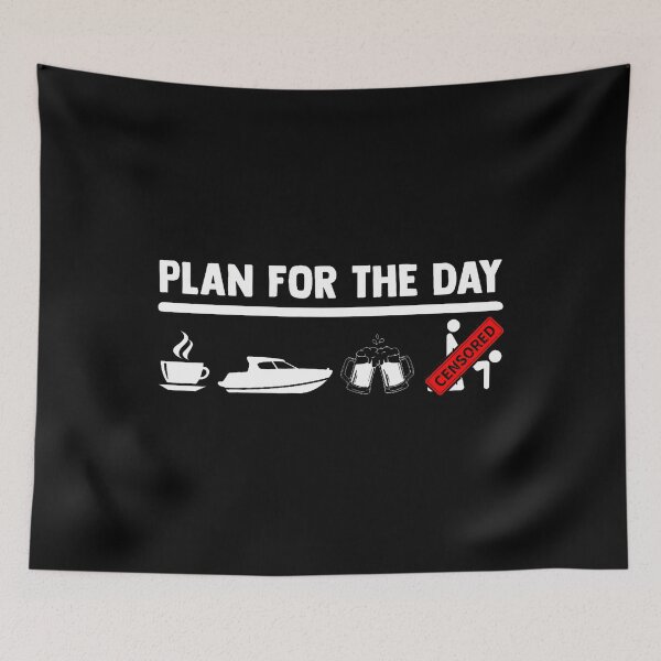 Item preview, Plan Day Drinking Coffee Boating Boat Lover designed and sold by BeverlyBrenda.