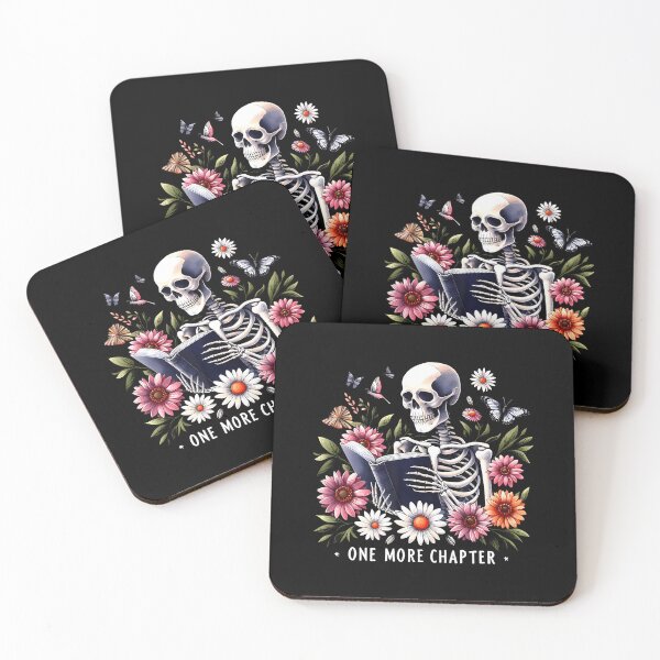 Item preview, One More Chapter Funny Skeleton Flower Garden Reading Book designed and sold by KristinDebra.
