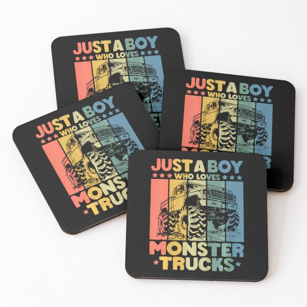 Item preview, Kids Just A Boy Who Loves Monster Trucks Retro Men Monster Truck designed and sold by CeliaApril.
