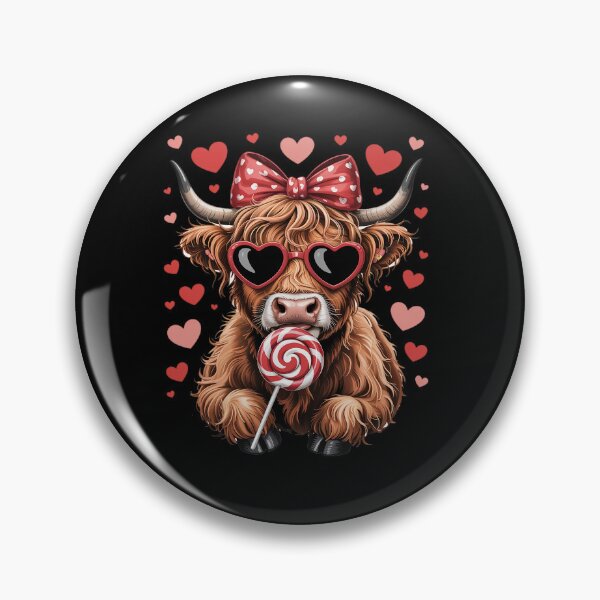 Item preview, Cute Lollipop Highland Cow Valentine's Day red Hearth designed and sold by SIGORDESIGN.