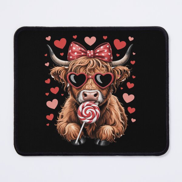 Item preview, Cute Lollipop Highland Cow Valentine's Day red Hearth designed and sold by SIGORDESIGN.