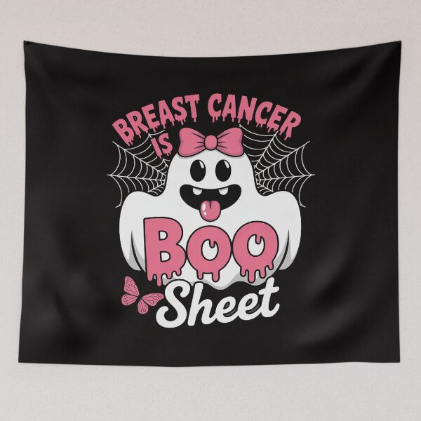 Item preview, Breast Cancer Is Boo Sheet Halloween Breast Cancer Awareness designed and sold by ForestMmost.