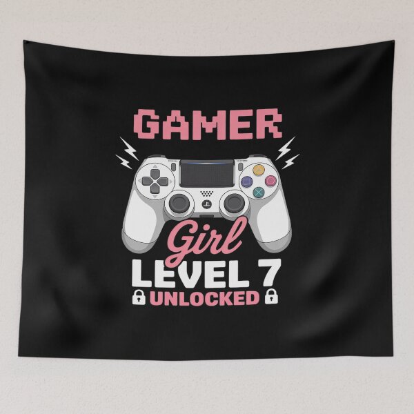 Item preview, Gamer Girl Level 7 Unlocked Gaming designed and sold by ryukaizox1.