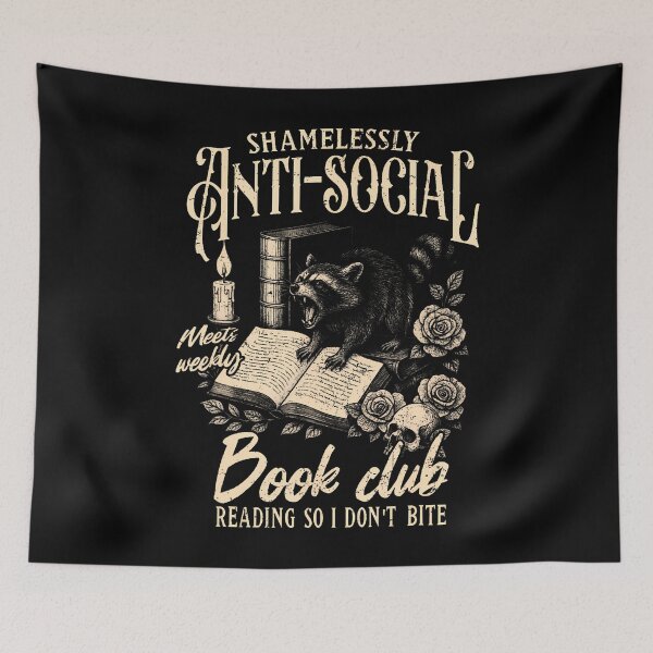 Item preview, Book Lover Reading Bookish Shamelessly Anti-Social Book Club designed and sold by BrandyMegan.