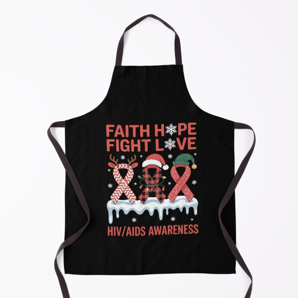 Item preview, Faith Hope Fight Love HIV AIDS Awareness Day Merry Christmas designed and sold by SIGORDESIGN.
