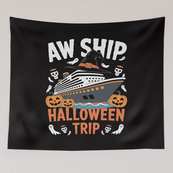 Item preview, Aw Ship Halloween Trip Happy Halloween Spooky Pumpkin Cruise designed and sold by ForestMmost.
