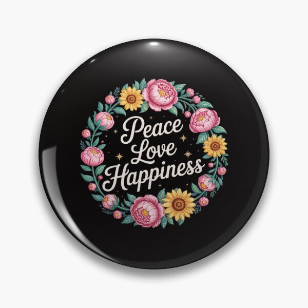 Item preview, Peace Love Happiness Sign Symbol Flowers Freedom Hippie Yoga designed and sold by ForestMmost.