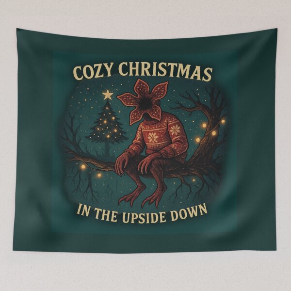 Item preview, A Cozy Christmas in the Upside Down designed and sold by FandomFunStudio.