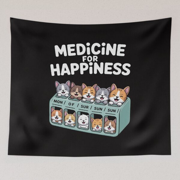 Item preview, medicine for happiness pill box animals dog breeds puppies designed and sold by ForestMmost.