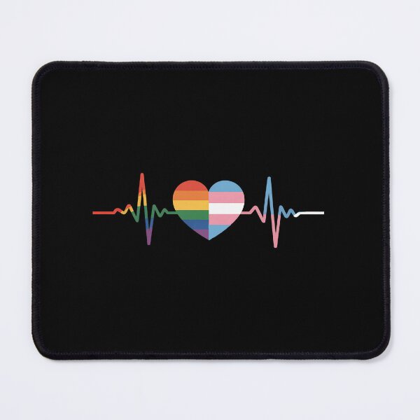 Item preview, Heartbeat With Rainbow and Transgender Flag LGBT Pride Month designed and sold by SIGORDESIGN.