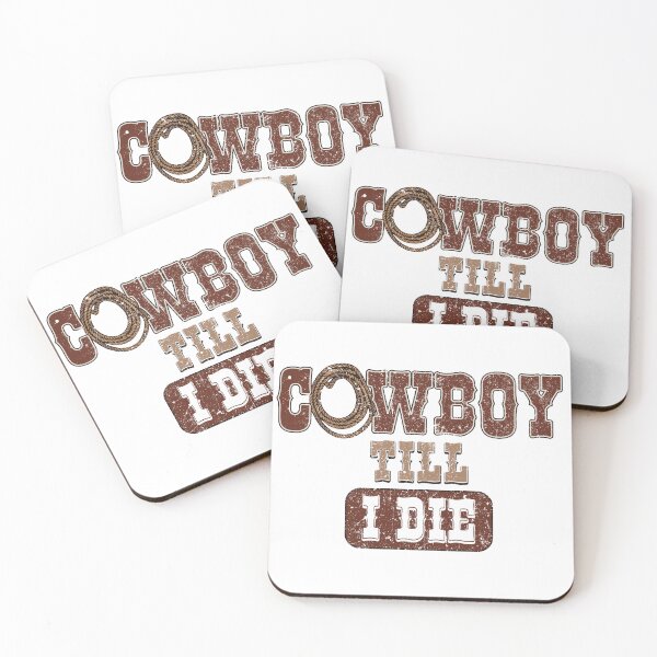 Item preview, Cowboy Till I Die — Western Graphic Typography Design designed and sold by PiqoPrints.