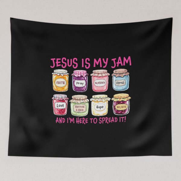 Item preview, Jesus Is My Jam Christian Faith Religious Jesus Bible Verse designed and sold by SarahLeanne1.