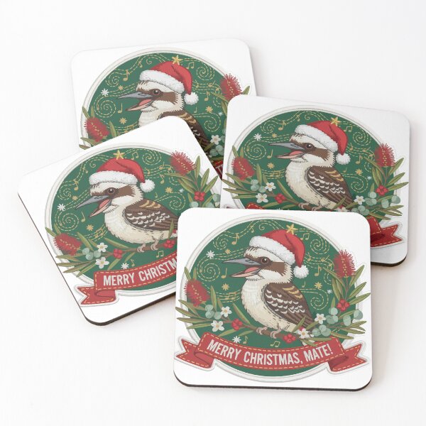Item preview, Xmas Kookaburra - Christmas kookaburra bird - Merry kook mas australian kookaburra designed and sold by Prtina.