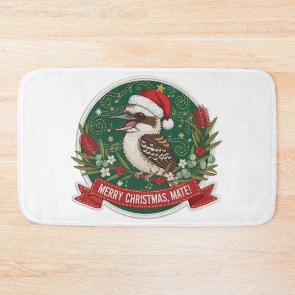 Item preview, Xmas Kookaburra - Christmas kookaburra bird - Merry kook mas australian kookaburra designed and sold by Prtina.