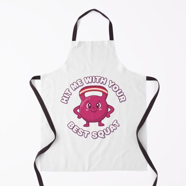 Item preview, Hit Me With Your Best Squat New Year Fitness Kawaii Kettlebell designed and sold by chattsuede.