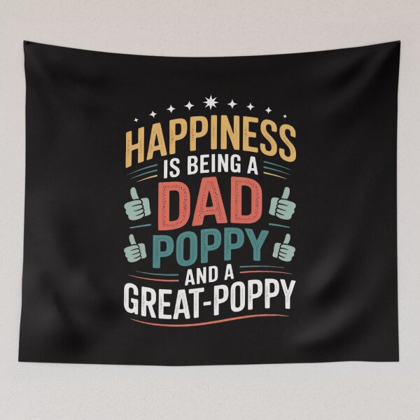 Item preview, Happiness Is Being a Dad Poppy Great-Poppy Father's Day designed and sold by portcrysral.