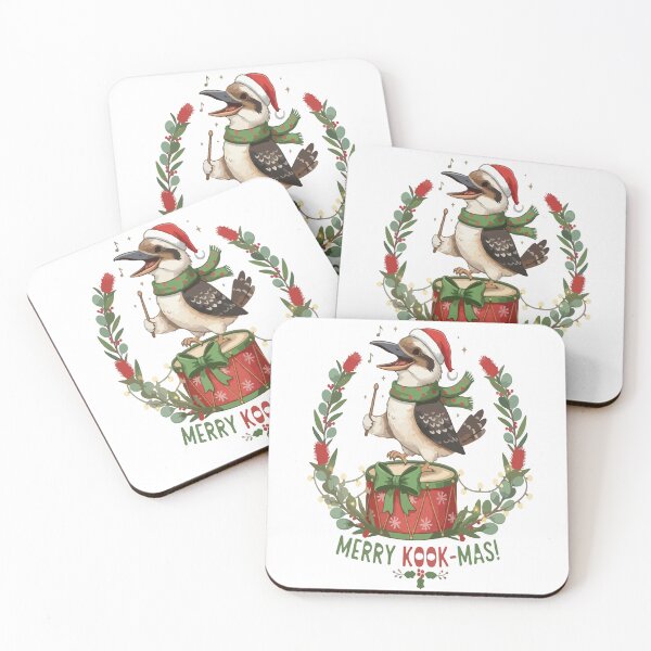 Item preview, Xmas Kookaburra - Christmas kookaburra bird - Merry kook mas australian kookaburra designed and sold by Prtina.