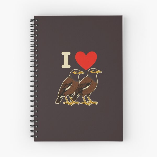 Item preview, I heart Mynahs (it's not what you think!) - Common Mynahs designed and sold by Animal Magnetism.