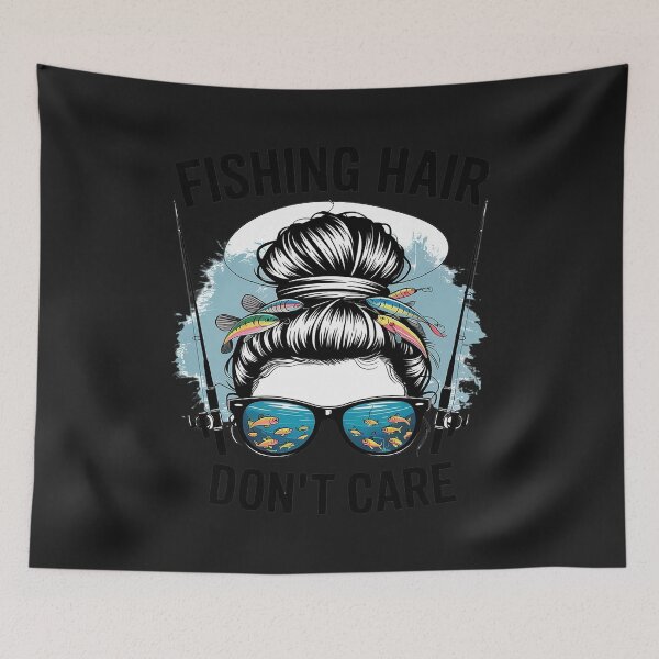 Item preview, Fishing hair dont care fisher fishing rod designed and sold by JessicaWalshdf.