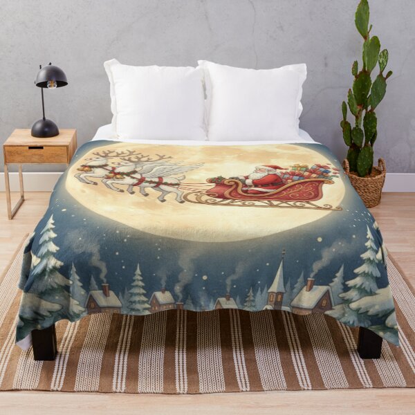 Item preview, Santa’s Moonlit Christmas Eve Flight  designed and sold by Dream Bloom Gallery.