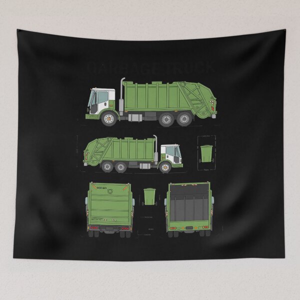 Item preview, Garbage Truck Blueprint Recycling Day Trash Waste Separation designed and sold by ryukaizox1.