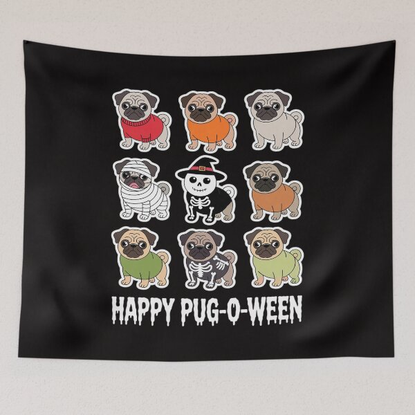 Item preview, Pug Happy Pug-o-ween Halloween Cute Spooky Gift Idea designed and sold by portcrysral.