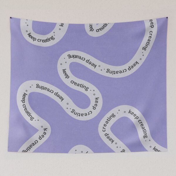 Item preview, Keep Creating — Wavy Motivational Text Design (Purple) designed and sold by emma.designs.