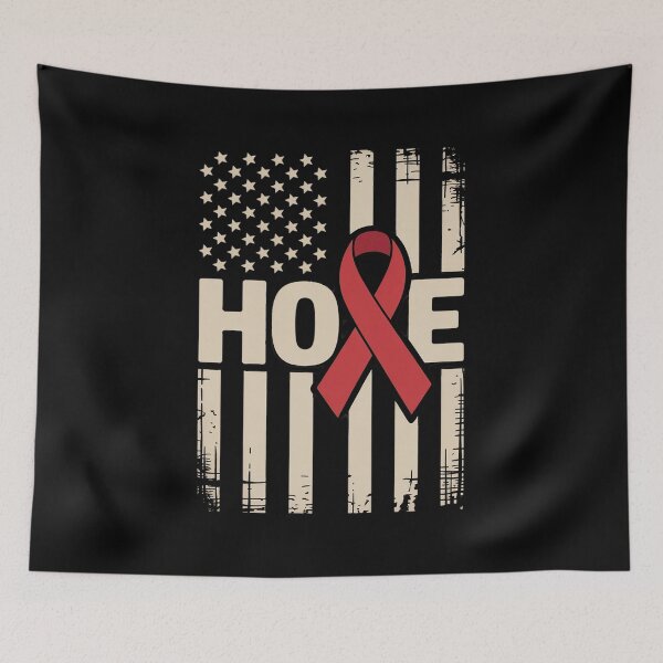 Item preview, Hope Aids Flag Red Ribbon World Aids Day Hiv Aids Awareness designed and sold by SIGORDESIGN.