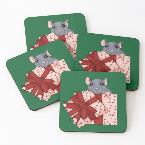 Item preview, Rat in a Christmas Present designed and sold by Cozy Little Doodles by Hosha’na.